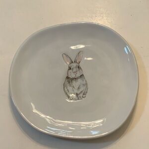 Williams Sonoma White Ceramic bunny plates
